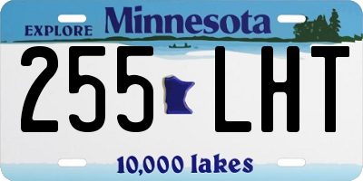 MN license plate 255LHT