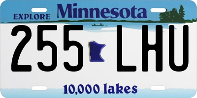 MN license plate 255LHU
