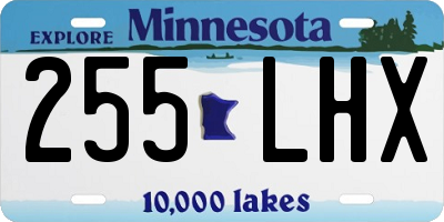 MN license plate 255LHX