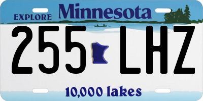 MN license plate 255LHZ