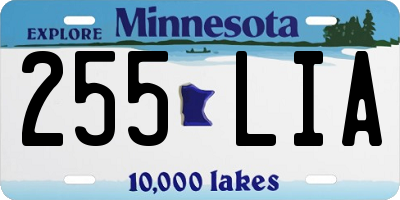 MN license plate 255LIA
