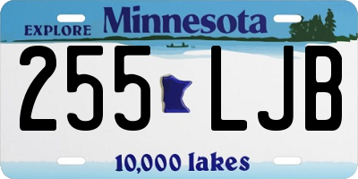 MN license plate 255LJB