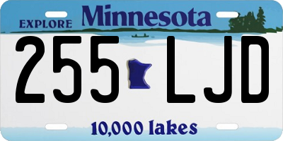 MN license plate 255LJD