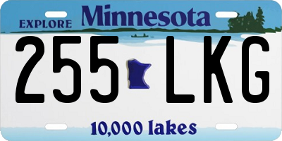 MN license plate 255LKG