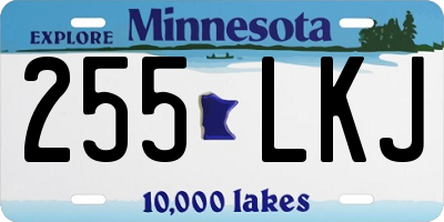 MN license plate 255LKJ
