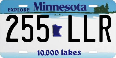 MN license plate 255LLR