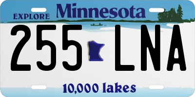 MN license plate 255LNA