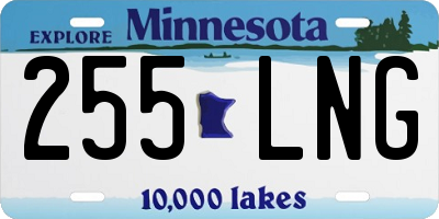 MN license plate 255LNG