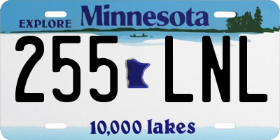 MN license plate 255LNL