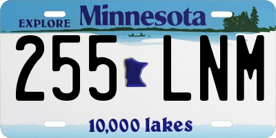 MN license plate 255LNM