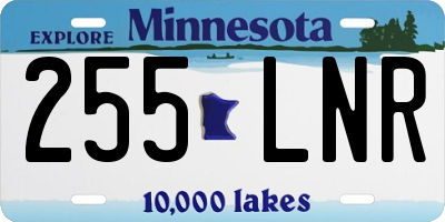 MN license plate 255LNR