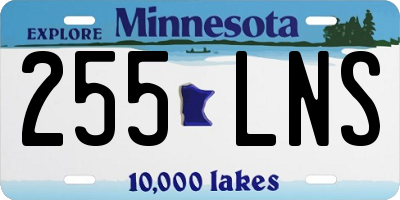MN license plate 255LNS