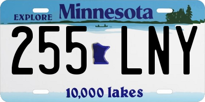MN license plate 255LNY