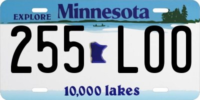 MN license plate 255LOO