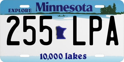 MN license plate 255LPA