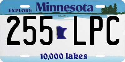 MN license plate 255LPC