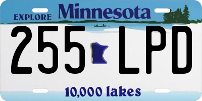 MN license plate 255LPD