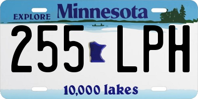 MN license plate 255LPH