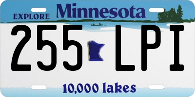 MN license plate 255LPI