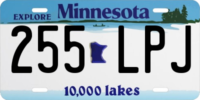 MN license plate 255LPJ
