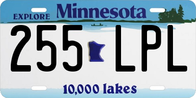 MN license plate 255LPL