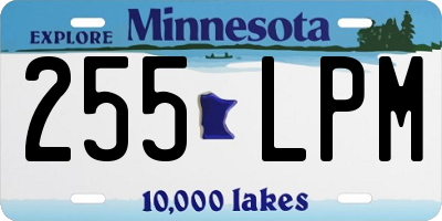 MN license plate 255LPM