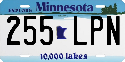 MN license plate 255LPN