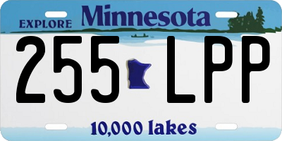 MN license plate 255LPP