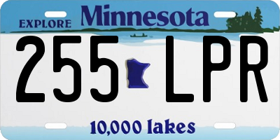 MN license plate 255LPR