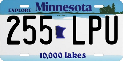 MN license plate 255LPU