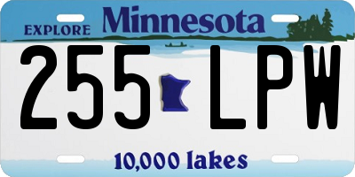 MN license plate 255LPW