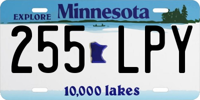 MN license plate 255LPY