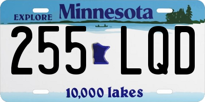 MN license plate 255LQD