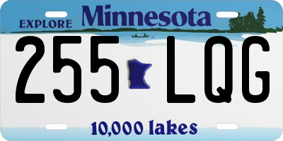 MN license plate 255LQG