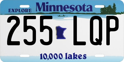 MN license plate 255LQP