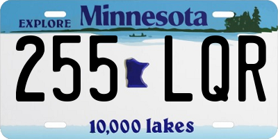 MN license plate 255LQR