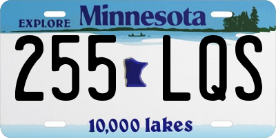 MN license plate 255LQS
