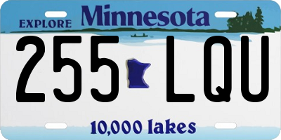 MN license plate 255LQU