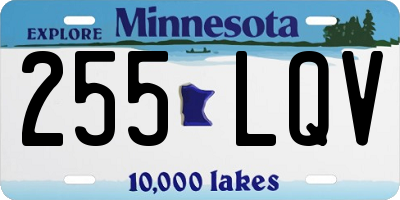 MN license plate 255LQV