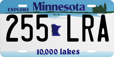 MN license plate 255LRA