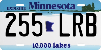 MN license plate 255LRB