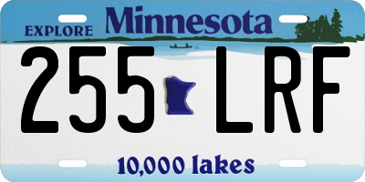 MN license plate 255LRF
