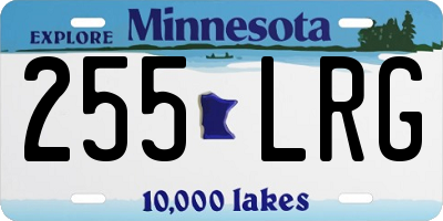 MN license plate 255LRG