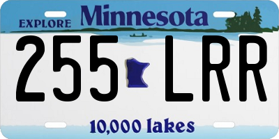 MN license plate 255LRR