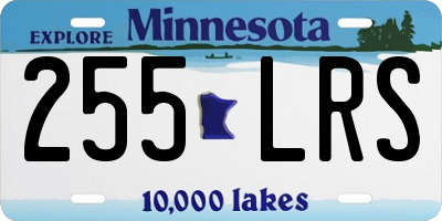 MN license plate 255LRS