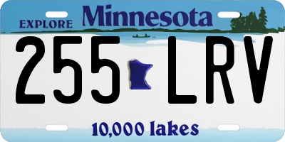 MN license plate 255LRV