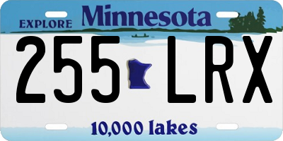 MN license plate 255LRX