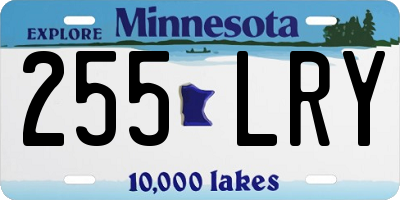 MN license plate 255LRY