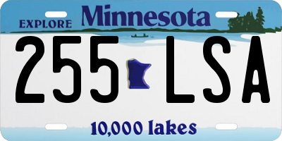 MN license plate 255LSA