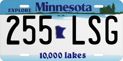 MN license plate 255LSG